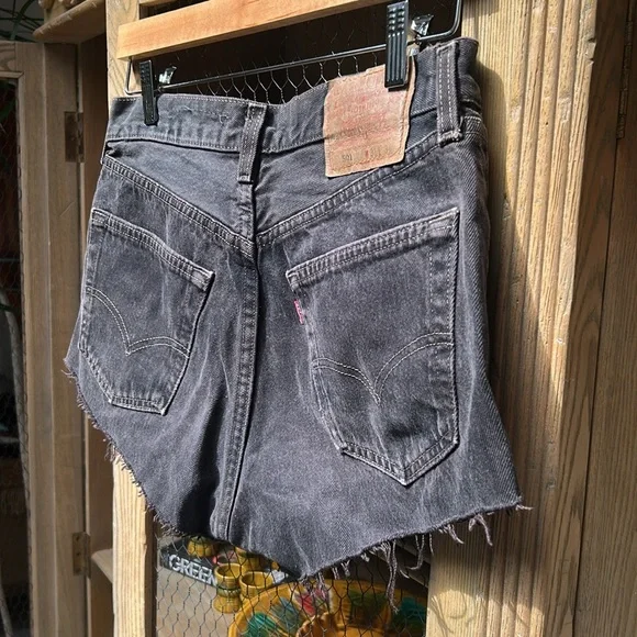 Levi's 501 Upcycled Studded Cut Off Jean Shorts - Picture 12 of 12